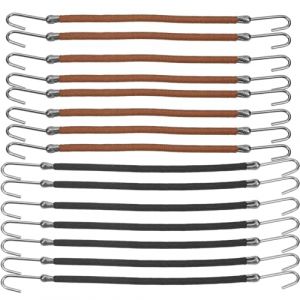 VICASKY Lot de 20 &Eacute;lastiques &agrave; Cheveux Crochets Cordon &Eacute;lastique Double Crochet Noir et Beige Accessoires Coiffure pour Queue de Cheval Sport Yoga et Usage Quotidien (Covenant of Nauru, neuf)