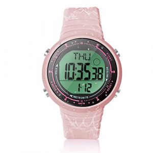 Femmes Filles Sports Natation Plong&eacute;e Montre Bracelet 10 ATM Etanche, avec Fonctions de R&eacute;veil, Chronom&egrave;tre, Compte &agrave; Rebours, Double Fuseau Horaire, Format 12 et 24 Heures Commutable, Bande Silicone (BANGLIN, neuf)