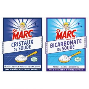 St Marc Starter Pack: Poudres Cristaux de Soude 680g + Poudres Bicarbonate de Soude 680g (Pennguin-FR-Home, neuf)