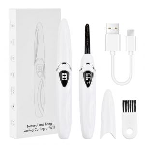 Recourbe Cils Chauffant, Recourbe-cils Chauffant Rechargeable, Accurate Temperature Control Electric Eyelash Curler, Mise hors tension intelligente Recourbe-cils &Eacute;lectrique, Longue Dur&eacute;e 24 h (Blanc) (MARI GLOBALNEXT S.R.L., neuf)