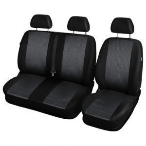 Mossa Housses de siège sur Mesure adaptées pour Renault Trafic II Van, Bus (2001-2014) Seulement Les sièges Avant - 1+2 - Housse Siege Voiture - Couverture Siege R2 (eMOSSA, neuf)