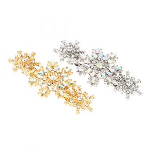 FRCOLOR 2pi&egrave;ces &Eacute;pingles &agrave; Cheveux De Flocon De Raffin&eacute;es Accessoires Pour Cheveux Avec Pince Lat&eacute;rale (White Beach, neuf)