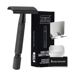 WJnflQN Razors de s&eacute;curit&eacute;, rasons de rasage de s&eacute;curit&eacute; pour hommes - Coupe &agrave; la barbe &agrave; double tranchant,Rasonneurs de rasage de s&eacute;curit&eacute; avec 5 recharges pour une exp&eacute;rience de rasage &eacute;troite en (jewen, neuf)