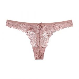 G&eacute;n&eacute;rique Culotte Femme Sexy Chic - Dentelle Femme Thong String Ficelle String Rouge Culotte Fendue Sexy &Agrave; L'Entre Jambe Lot Culottes Femmes Sexys Chic Dentelle Strings Slips Femmes (Miuiakoal, neuf)