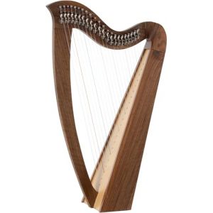 Classic Cantabile H-22 WN Harpe Celtique 22 cordes en Mi bémol majeur, mécanique à demi-tons, bois noyer, housse et 2 clés d’accordage incluses, hauteur 83,5 cm. (Maison de la musique Kirstein, neuf)