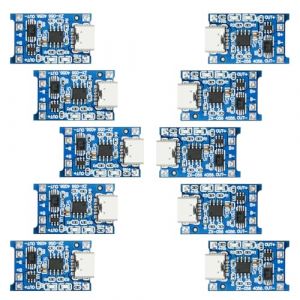 RUIZHI Protection de Batterie au Lithium 18650 TP 5V 1A Contr&ocirc;leur de Charge Lithium Li - ION Module avec Fonctions de Double Protection Carte de Charge pour Batterie Lithium-ION Type-C USB(10 Pi&egrave;ce) (shenzhenshiyaoxingmaoyi, neuf)