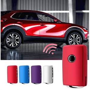 CDEFG Compatible avec Mazda 3 BP CX-30 CX30 CX-5 CX5 CX-8 CX8 2020 2021 2022 2023 2024 Coque de Cl&eacute; de Voiture TPU Protection Porte Clef T&eacute;l&eacute;commande avec Boutons Accessoire (Rouge) (C D E F G, neuf)