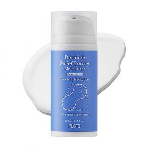 PURITO| Crème hydratante Dermide Relief Barrier, végétalienne et non testée sur les animaux, hydratant apaisant, calmant, ingrédients sûrs, barrière protectrice, 100 ml/3,38 oz liq. (PURITO_Official, neuf)