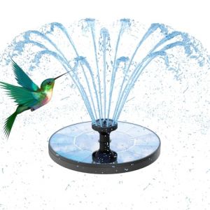 AISITIN Fontaine Solaire pour extérieur, avec 6 Styles de Fontaine différents, Pompe Solaire Flottante pour Jardin, Bassin, Bain d'oiseaux, Jeu d'eau DIY (AISITIN Boutique Agréée RV, neuf)