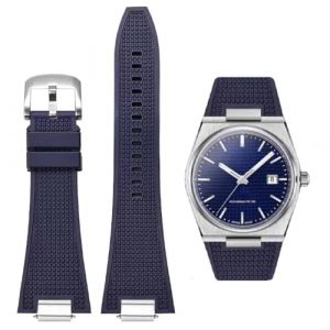 AIYIRUO Bracelets de Montre Tissot PRX Series Powermatic 80,12mm Bracelet en Caoutchouc Souple avec un Adaptateur en M&eacute;tal Quick release, Tissot PRX Series Montres Bracelet Hommes T137.407/410 (HAIRUOZE, neuf)