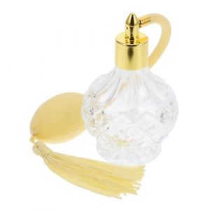 LOORGVEL Flacon Parfum Vintage Verre avec Poire Rechargeable Flacon Spray &Eacute;l&eacute;gant pour Parfum et Huile Essentielle Design Unique et Portable pour Voyage et Usage Couleur Al&eacute;atoire (YANJHG, neuf)