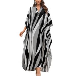 YOUKD Long Kaftan Bohemian Beach Maillot de bain pour femme Cover Up Robe Plus Size Robe (Youkeda, neuf)