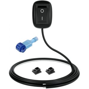 Gebildet 12V-230V/10A SPST Coller Type Interrupteur de Bouton de Forme de Goutte d'eau de Commutateur de Bricolage de Voiture ON/OFF pour Des Phares Antibrouillard,Barre Lumineuse de LED(avec 1m Fil) (Gebildet-FR, neuf)