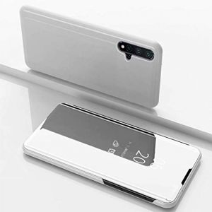TiHen Coque Samsung Galaxy S7 Edge Flip Clear View Translucide Miroir Cover Standing 360°Housse Étui Antichoc Smart Cover Bumper + Film Verre Trempé 2 Pièce pour Samsung Galaxy S7 Edge -Argent (XingyunShanGJia, neuf)