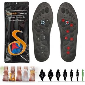 Semelles d'acupression, semelles magn&eacute;tiques, semelles d'acupuncture, semelles orthop&eacute;diques pour hommes et femmes, pour r&eacute;flexologie (Deedlite, neuf)