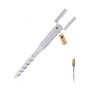 GeZu Impex Lot de 16 douilles de sol 71 x 71 x 865 mm avec 16 douilles de sol mono-vis &agrave; vis unique (GeZu Impex, neuf)