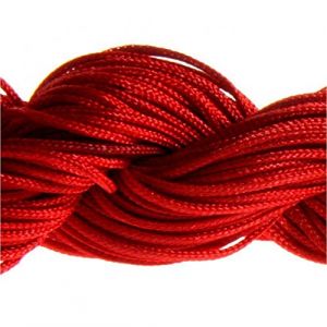 25 M&egrave;tres Fil Nylon Cordon bijoux 1 mm pour bracelet perles Shamballa tib&eacute;tain - Rouge (InnoTechs, neuf)