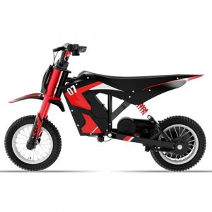Moto Électrique | Moteur de 300W & Batterie de 36V 4Ah | 3 Modes de Vitesse | Aventure Tout-Terrain avec Pneu pneumatique de 12'' | Moto Électrique pour Enfants de 3 à 12 Ans (VICTORIA FR, neuf)