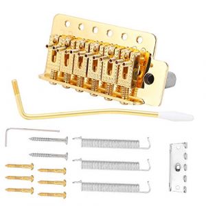 Pont de trémolo de guitare, système de trémolo avec cordier de pont de vibrato à verrouillage unique pour guitare ST(Or) (YuchooesEU, neuf)