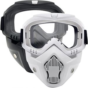 Toyer 2 Packs de Masques Tactiques à Lunettes détachables compatibles avec Les Nerf Rival, Apollo, Zeus, Khaos, Atlas, Artemis Blasters Rival Mask (Toyer-FR, neuf)
