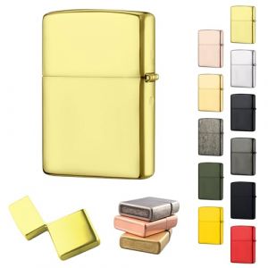 &Eacute;tui pour Briquet Compatible avec Zippo,sans Insert Couvercle M&eacute;tallique pour Briquet avec Zippo,&Eacute;tanche au Vent et &agrave; l'eau &Eacute;tui M&eacute;tallique#8 (Huitushengya, neuf)