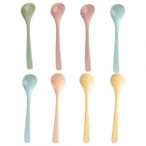 8 Pcs Cuillere Plastique R&eacute;utilisable, 16cm Petite Cuill&egrave;re &agrave; Dessert Plastique R&eacute;utilisable Cuill&egrave;res, Petite Cuill&egrave;re &agrave; Glace Longue Color&eacute;es, Cuill&egrave;res &agrave; &oelig;ufs, Cuillere a Cafe G&acirc;teau (ErShiPing, neuf)