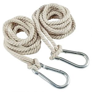 Arbre Balan&ccedil;oire Straps Hamac arbre sangles coton suspendu Balan&ccedil;oire Corde Maintient Balan&ccedil;oire r&eacute;glable crochets Sangle de jardin Accessoires 4M 2PCS (CHjie, neuf)