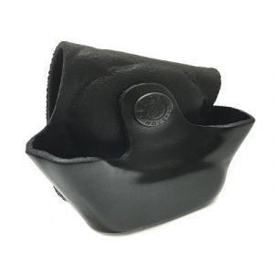 VEGA HOLSTER 1P26 Porte menottes en cuir ouvert S Noir (STEXFIT, neuf)