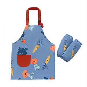 Daysskk Tablier Ecole Enfant 8-11 Ans Tablier Peinture Enfant Sans Manche Blouse Peinture Enfant Imperm&eacute;able Tablier De Bricolage Maternelle (Daysskk, neuf)