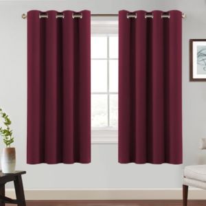 BellaHills Rideau Occultant Thermique Anti-Froid 140x175cm,2 Panneaux Rideaux Chambre,Bordeaux (BellaHills, neuf)