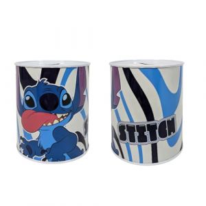 My sweety pop – Tirelire en métal Stitch Bleu – Ecole – Rangement pièces – 12 cm – Idée Cadeau (Mon jouet préféré, neuf)