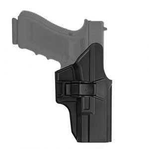 efluky Glock Holster Ceinture Airsoft Pistolet Defense Gun Holster for Glock 19/23/32(Gen1-5), Glock 19X, Glock 45, Belt Clip 60° Réglable (YIRUJIA, neuf)