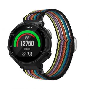 Bracelet en Nylon pour Garmin Forerunner 220/230/235/735XT/620/630, Respirant &eacute;lastique Stretch Alternative Sport Strap Compatible avec Bracelet Garmin Forerunner 220/230/235/735XT/620/630 (B) (HYKEJI, neuf)
