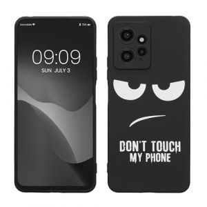 kwmobile Coque pour Smartphone Compatible avec Xiaomi Redmi Note 12 (4G) - Housse de t&eacute;l&eacute;phone en Silicone Blanc-Noir (SX-Commerce, neuf)
