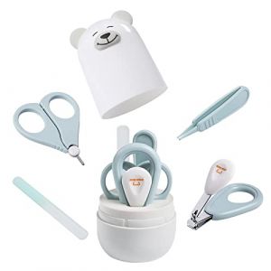 Set de coupe-ongles pour b&eacute;b&eacute; avec &eacute;tui mignon, set de limes &agrave; ongles pour la manucure et la p&eacute;dicure des nouveau-n&eacute;s, cadeau pour la nouvelle maman (JINGTAO2020, neuf)