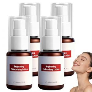 Lotion hydratante &eacute;claircissante, lotion &eacute;claircissante douce pour la peau, lotions hydratantes longue dur&eacute;e avec vitamine E, lotions nourrissantes apaisantes pour le visage, cr&egrave;me quotidienne (4PCS) (Lumina rouge, neuf)