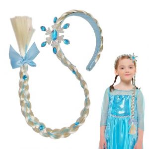 Bandeau Tress&eacute; Raiponce, Princesse Perruque Enfant Fille, Perruque Blonde Longue Tresse, Perruque Raiponce Enfant, Perruque tress&eacute;e, pour Les Costumes de Princesse, F&ecirc;tes, Filles (1PCS) (QIUDIANBIN LIMITED, neuf)