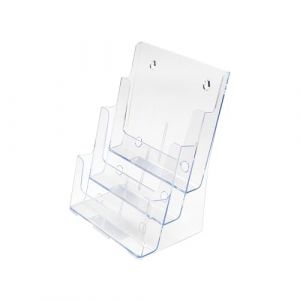Deflecto Lot de 2 Porte-documents A4 Portrait 3 Niveaux – Présentoir Incliné Multi-Poches pour Magazines/Brochures (Deflecto Europe, neuf)
