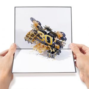 Diese-Klappkarten Carte Anniversaire Pop Up 30 ans - Carte de Voeux Anniversaire Femme Homme avec Enveloppe - Carte Anniversaire 3D Carte Cadeau pour Adulte Fille Gar&ccedil;on Couple (SX-Commerce, neuf)