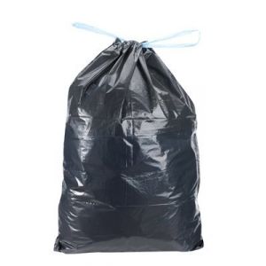 100 ex Sacs Poubelle 50 Litres Qualité Pro Noir Fermeture à Lien Coulissant Poignées Coulissantes, Ultra Résistant, Anti-Fuites Adapté pour poubelle ronde ou carrée, Recyclable Normes CEE 68 x 75 cm (solutions-imprimerie, neuf)