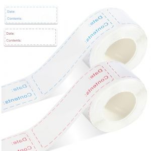 1000 Etiquettes Autocollantes : 8 Rouleaux Etiquettes Autocollantes, Etiquette Congelation (75&times;25mm) Pour Frigo, Etiquette Amovible Bleu/Rouge, Adapt&eacute;e Aux Pots Confiture/Contenants Alimentaires (Success 2025 LTD, neuf)