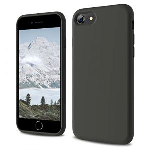 CALOOP Coque con&ccedil;ue pour iPhone SE 2020/2022, iPhone 8/7, coque de protection int&eacute;grale en silicone liquide, coque fine antichoc de 11.9 cm, gris sid&eacute;ral (Hundred Well, neuf)