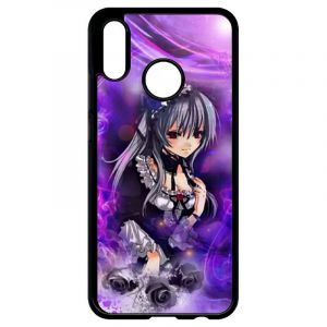 G&eacute;n&eacute;rique Coque pour Huawei p20 Lite - Manga Fille Violet - Noir (FABRIKEACOQUE, neuf)