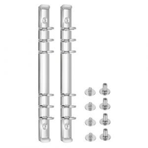 PATIKIL Ensembles de m&eacute;canismes de classeur &agrave; anneaux &agrave; 6 trous A5, 2 ensembles de rechange pour classeurs, ton argent (PATIKIL UK, neuf)