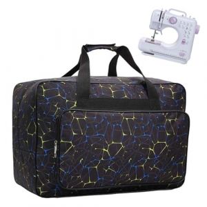 JanTeelGO Sac pour Machine à Coudre, Sac pour Machine à Coudre Housse imperméable pour Machine à Coudre Portable et léger - 46 x 32 x 23cm (Noir, Grand) (JanTeel Direct-EU, neuf)