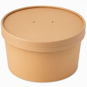 Arredo Chef &ndash; Bol Salade Kraft 1000 ML avec Couvercle en KRAFT &ndash; Jetable Alimentaire &Eacute;tanche &ndash; Pour Plats Chauds ou Froids &agrave; Emporter &ndash; Lot de 50 &ndash; Micro-ondable (Arredochef, neuf)
