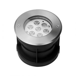 LeClubLED Spot LED Extérieur encastrable Spot jardin 220V 7W (éclairage 50W) - Spot extérieur étanche IP67 éclairage encastré diamètre 147mm, Blanc Naturel 4000K, 400lm, 45° (LeClubLed, neuf)