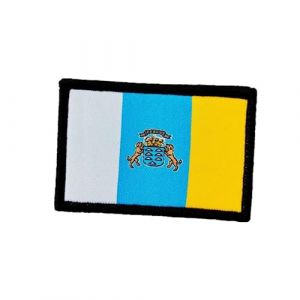 Patchs brodés drapeau îles Canaries aux couleurs officielles - Écusson brodé - Écusson brodé - Patch Iles Canaries (îles Canaries) (Pandidui23, neuf)