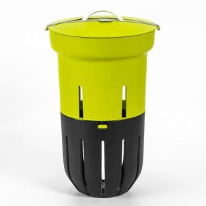 Urbalive Lombricomposteur 12L - pour Le lit Surélevé de Jardin - Bac à Compost pour Déchets Organiques - Sceau Extérieur avec Couvercle- en Plastique Recyclé, Vert (Globalio, neuf)