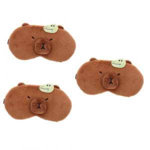 Healeved 3 Pièces cache-œil capybara masque pour les yeux en gel masque pour les yeux secs cache yeux Masque de relaxation cache-oeil oculaires cache-yeux moelleux couvre-yeux (Sonieg, neuf)
